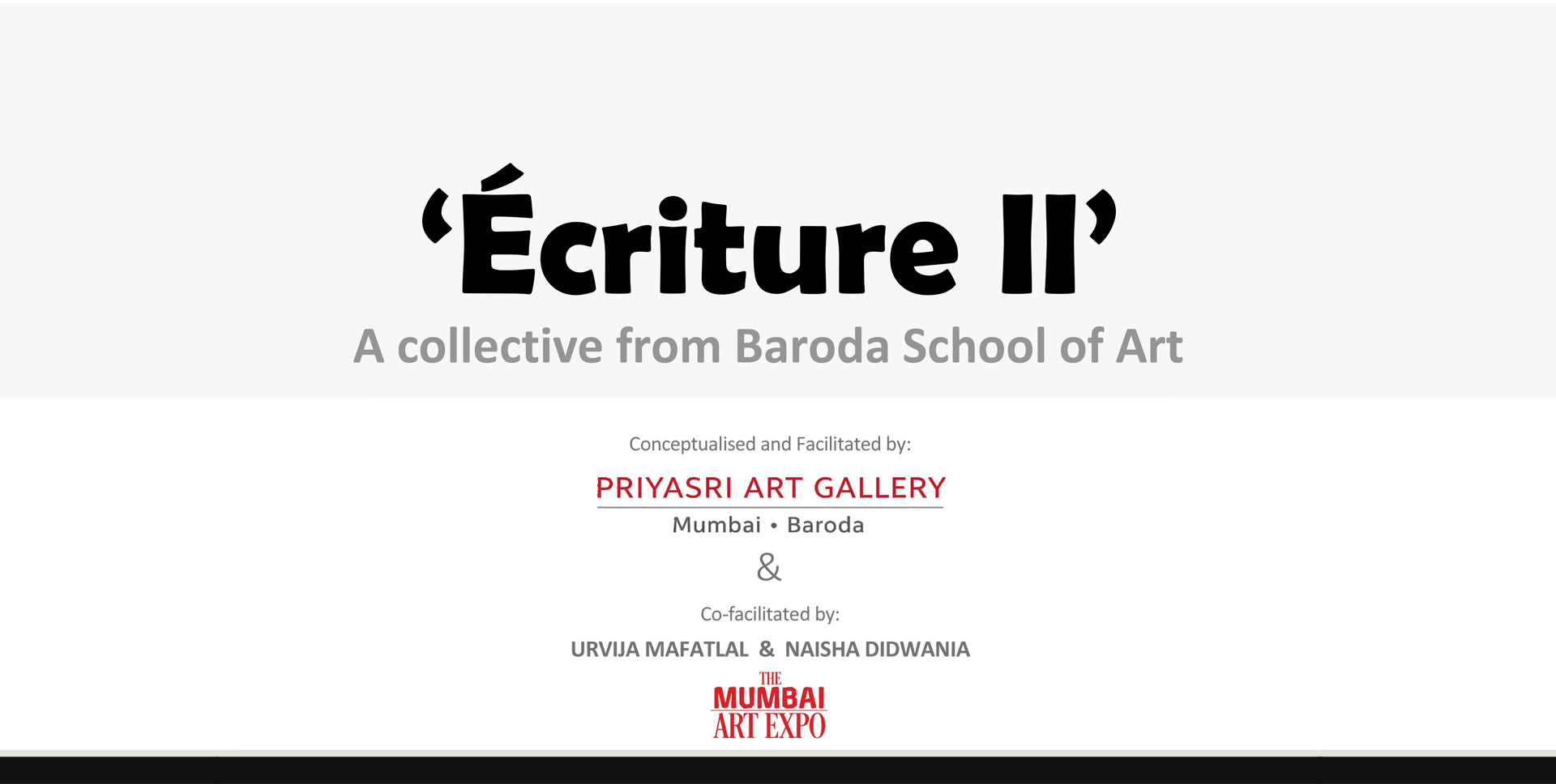 Project 1 - Écriture II - A collective from Baroda School of Art - Curatorial Project by Naisha Didwania